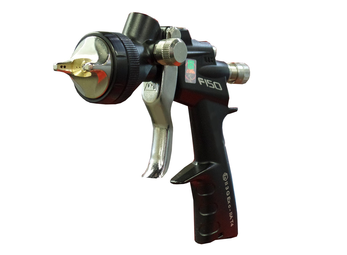 ANI F160/Plus/S 600cc HVLP Professional Paint Spray Gun – Multiple Nozzle Sizes to Choose from (1.3mm to 2.0mm) Ideal for Auto Body, Woodworking, Industrial Applications (Black Teflon, 1.4 mm)