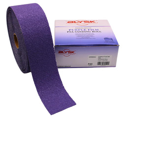 2-3/4" x 25 Yd Purple Film PSA Sanding Roll – 40, 80, 120, 220, 320 Grit – Premium Long-Lasting Abrasive for Wood, Paint, Metal – Clog-Resistant, Fast Cut (40 Grit)