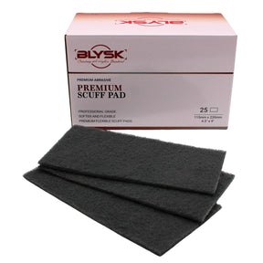 Non-Woven Abrasive Scuff Pads, 4.5 x 9 Inch, Surface Prep & Finishing, 25 Pack (Gray)