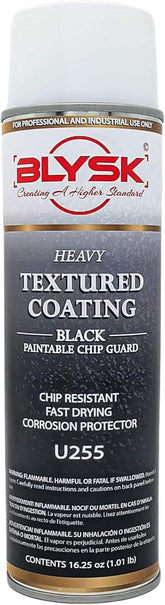 Blysk Heavy Textured Coating U255, Black Paintable Chip Guard 16 oz