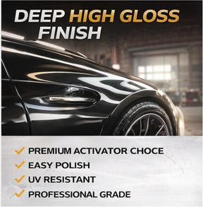 XC-550 Euro Clear Coat Kit 2:1 – High Solid Acrylic Automotive Clearcoat with Activator Options (Normal or Slow) – Professional High Gloss Finish (XC550 Euro Clear + XH530 Slow Activator)