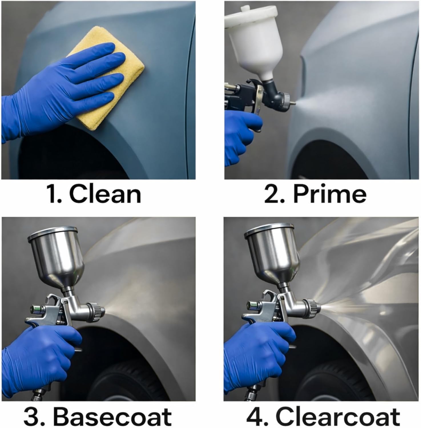 XC12 2K Express Clear Coat Kit 1 Gallon (4:1 Mix) – High Gloss Automotive Clear – Fast Drying, Durable Finish – Includes Hardener (Normal or Slow Options) (XC12 Express Claer + XH20 Normal Hardener)