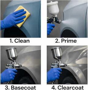 XC12 2K Express Clear Coat Kit 1 Gallon (4:1 Mix) – High Gloss Automotive Clear – Fast Drying, Durable Finish – Includes Hardener (Normal or Slow Options) (XC12 Express Claer + XH20 Normal Hardener)