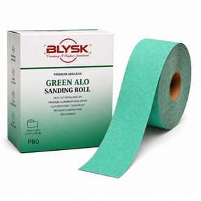Blysk Sanding Roll 2.75" x 25 yards  – Hook & Loop Backing, Strong Resin Bond – Clean Sanding for Woodworking, Metal & Automotive – 80/120/180/220/320/400 Grit