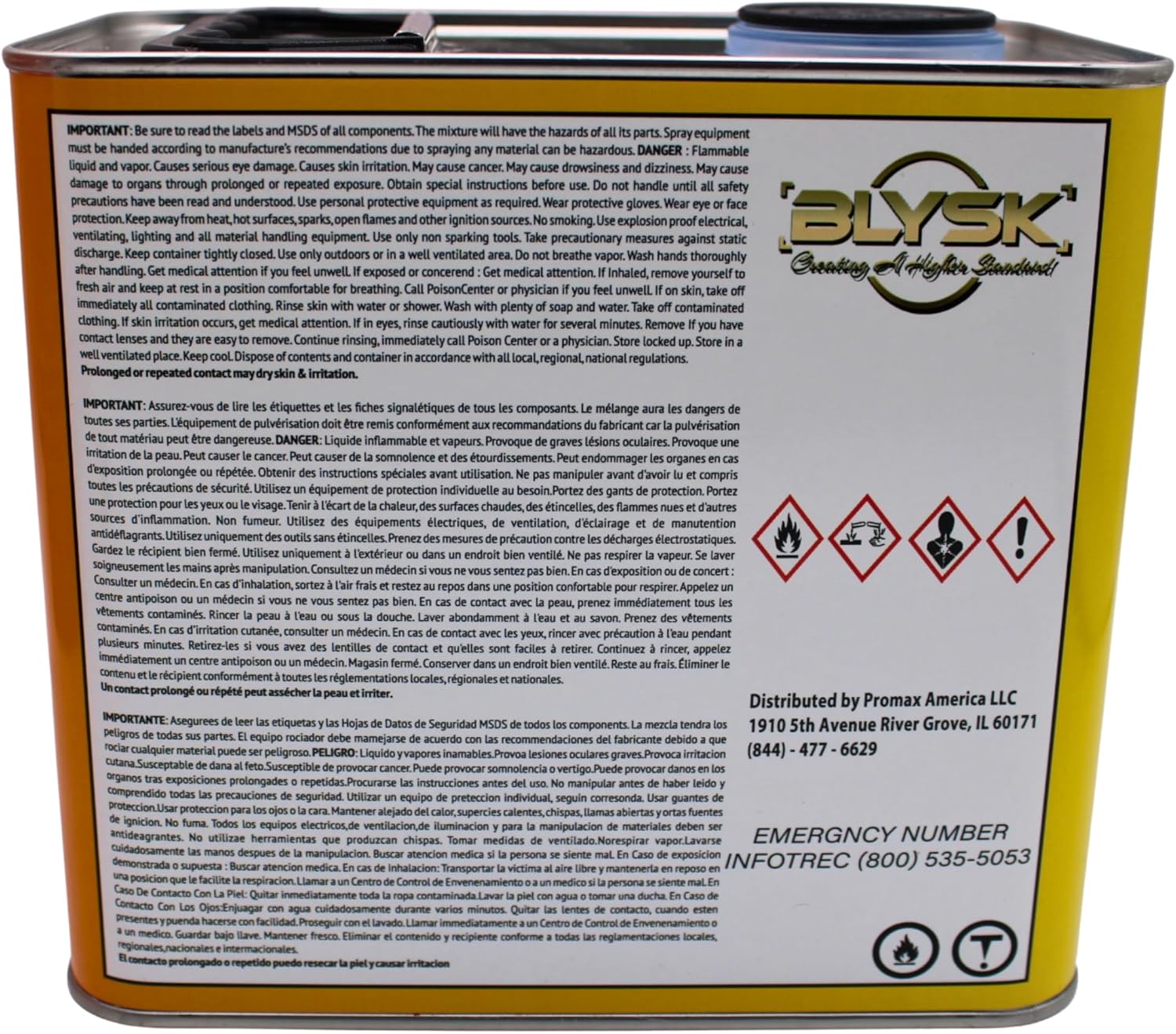 Blysk KT66 Mirror Clear Coat – 2K HS Automotive Clear, High Gloss, 2.1 VOC, 5L (Hardener Options Available) (LV20 Medium Hardener)