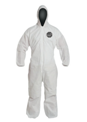 DuPont Proshield  with Attached Hood, White, Medium