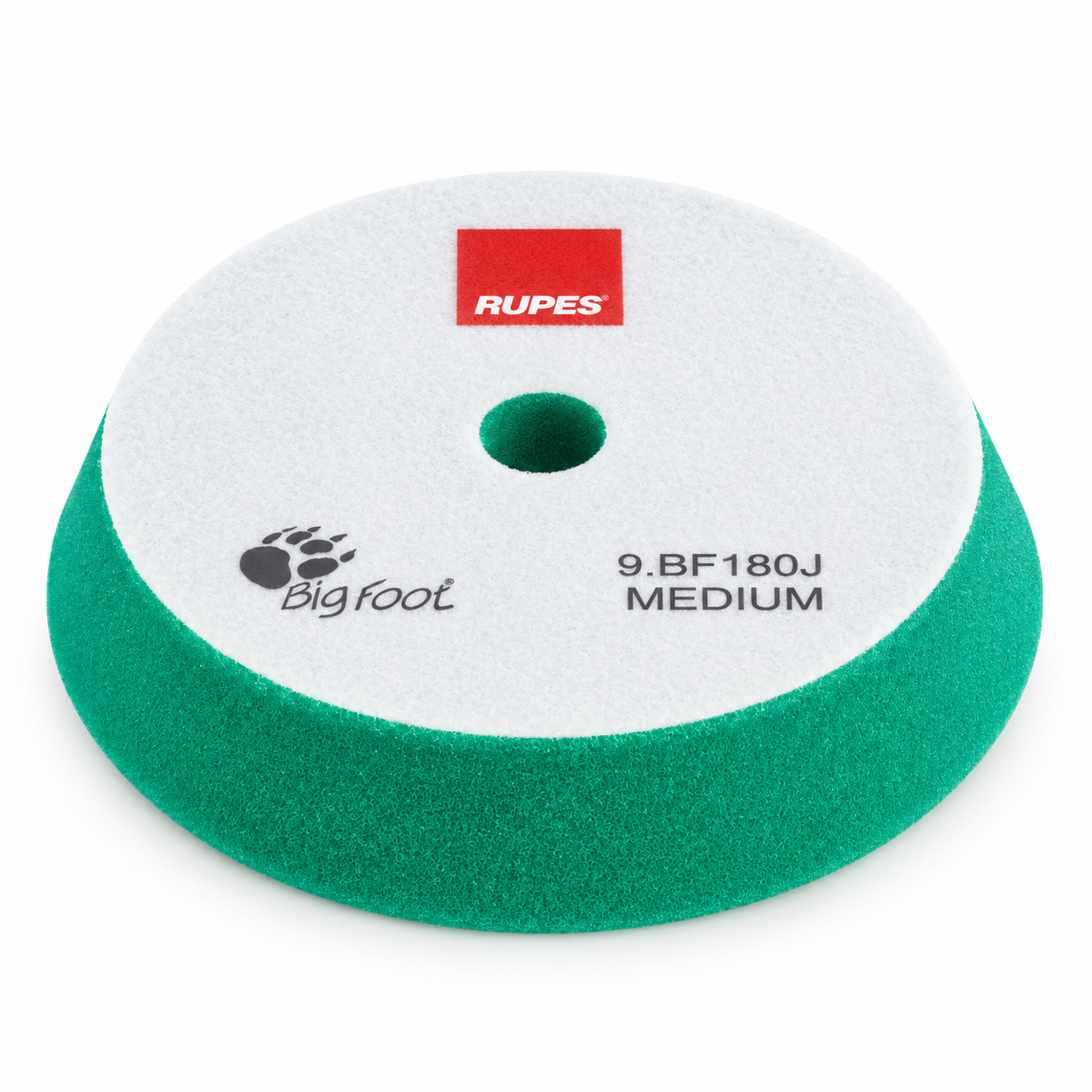 RUPES Medium Green Foam Polishing Pad 180mm, 1-Pack – 9.BF180J