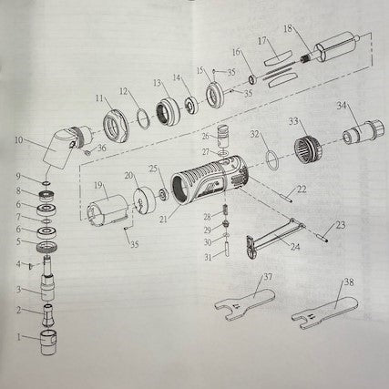 AirVantage  120° Angle Air Grinder Model 001186