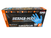 Sas Safety Derma-Lite Powder-Free Exam Grade Nitrile Gloves
