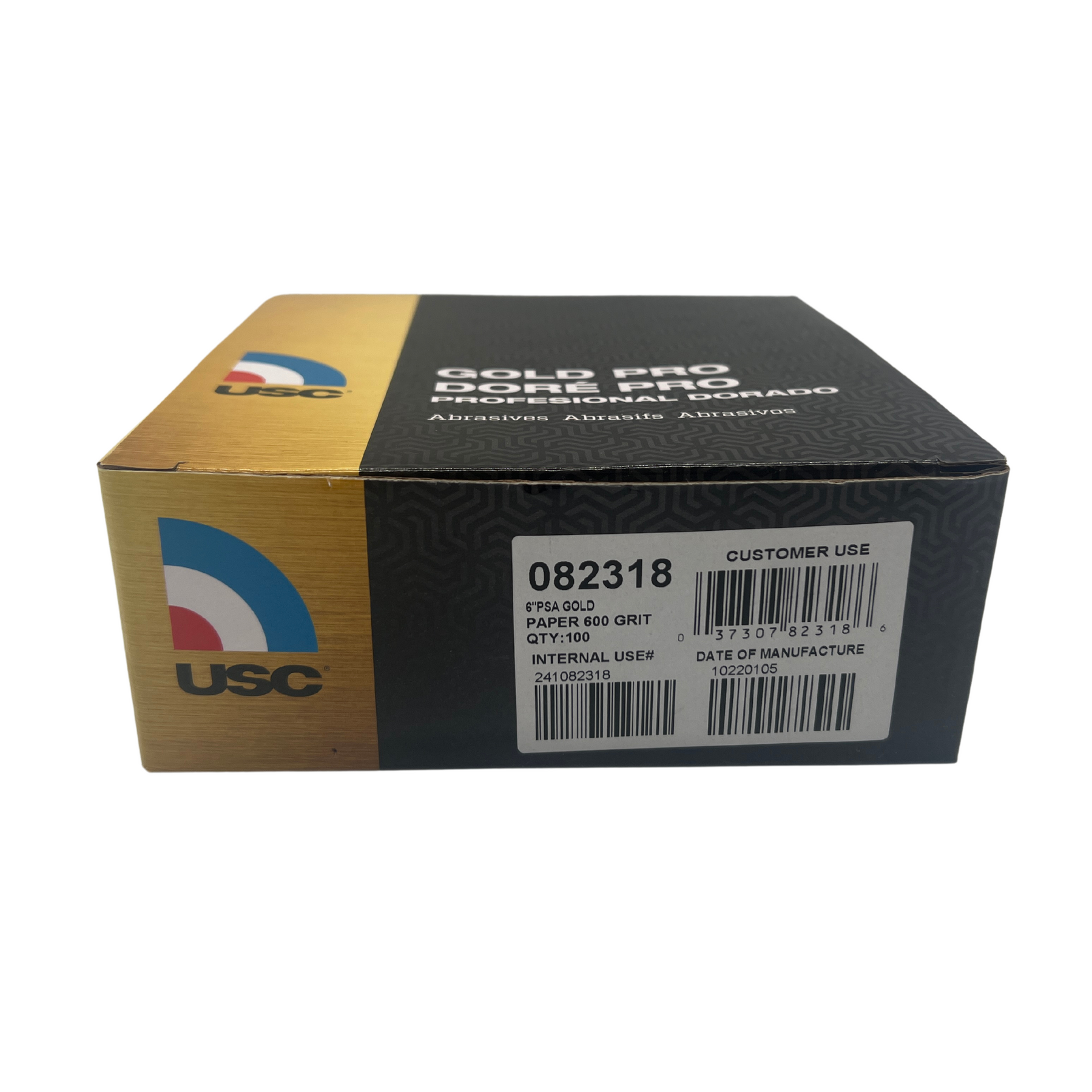 USC 082318 Gold Pro 6" 600Grit PSA Discs