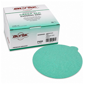 Blysk 6" Green Aluminum Oxide Sanding Discs – P80 to P800 Grit – Latex Paper, Semi-Open Coat – Hook & Loop/PSA – Clean Sanding for Metal, Wood, Paint, Plastic, 50-Pack