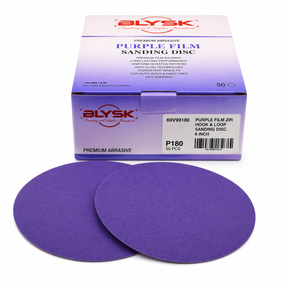 BLYSK Premium Purple Zirconia Sanding Discs 6", High Performance, Long Life, Clog-Resistant, Fits DA & Orbital Sanders, 50-Pack, Available in PSA and Hook & Loop
