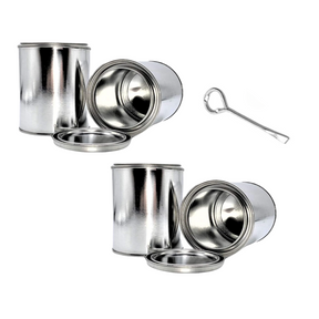 Empty Metal Paint Cans with Lids – 16 oz/Pint Size, Unlined, Airtight Seal, Can Opener Included