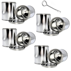 Empty Metal Paint Cans with Lids – 16 oz/Pint Size, Unlined, Airtight Seal, Can Opener Included
