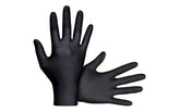 SAS Safety 66581 Derma-Tuff Black Powder-Free Exam Grade Nitrile Gloves, 6 mil, Size Small