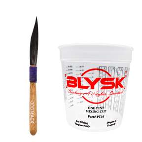 BLYSK and Mack Sword Striping Brush Series 10 Bundle with Free Pint Measuring Paint Cup, pinstriping, Blue Squirrel Hair, Sign, Lettering, Professional Art Supplies - Maazzo