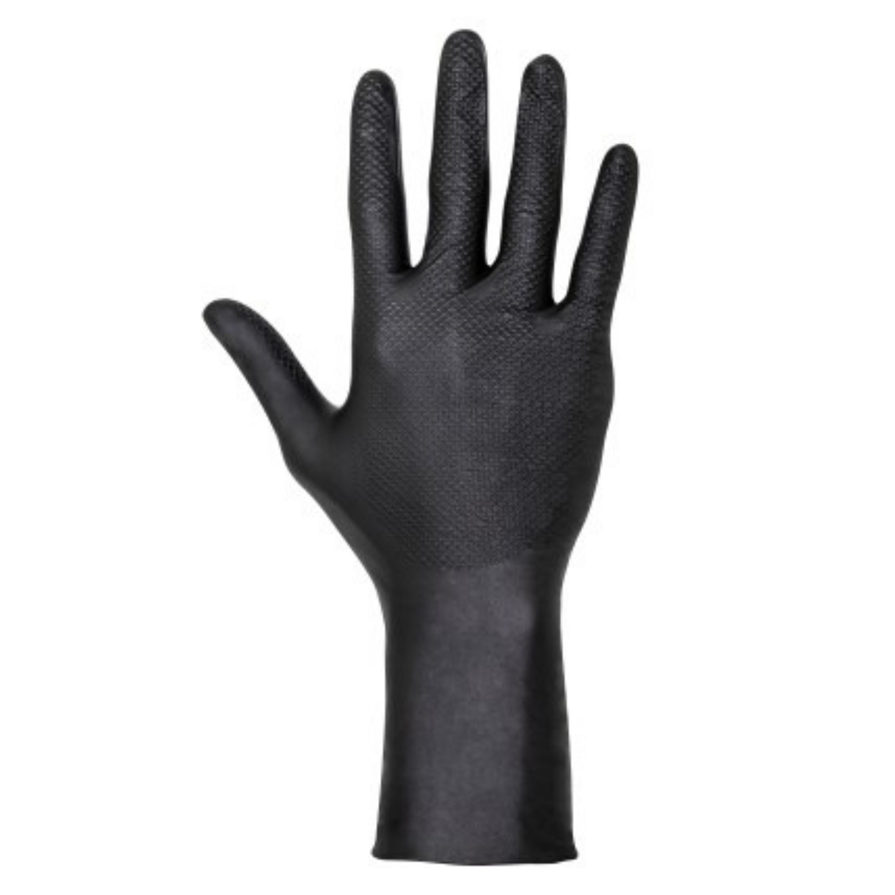 Sas Safety Raven Grip Extended Cuff Powder-Free Nitrile Exam Grade Disposable Gloves - 8 Mil - Maazzo