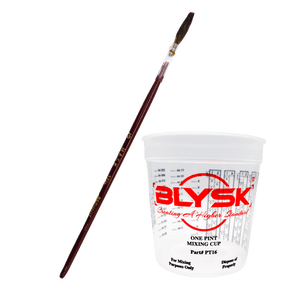 BLYSK and Mack Finest Brown Kazan Squirrel Hair (179L) Bundle with Free Pint Mixing Cups, pinstriping, Squirrel Hair, Sign, Lettering - Maazzo