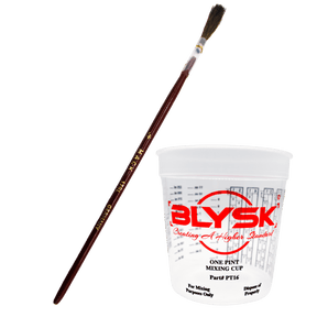 BLYSK and Mack Finest Brown Kazan Squirrel Hair (179L) Bundle with Free Pint Mixing Cups, pinstriping, Squirrel Hair, Sign, Lettering - Maazzo