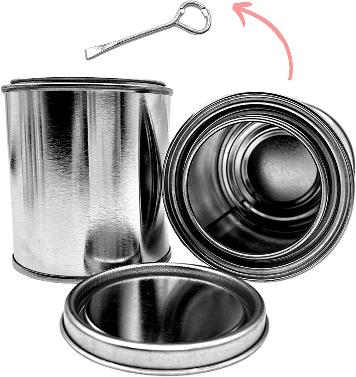Blysk Empty Metal Paint Cans with Lids 1/2 PINT - Maazzo
