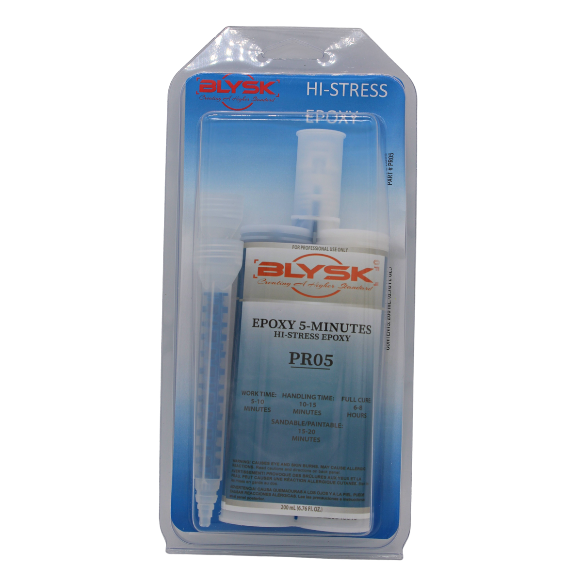 BLYSK Epoxy 5-Minutes PR05 - Two-Part High Strength Epoxy Plastic Repair - Maazzo