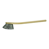 BLYSK Brush 81-BH Flagged Plastic Curved Handle Brush, 2" Trim, 20" Handle Length, Gray/White (Case of 12) - Maazzo