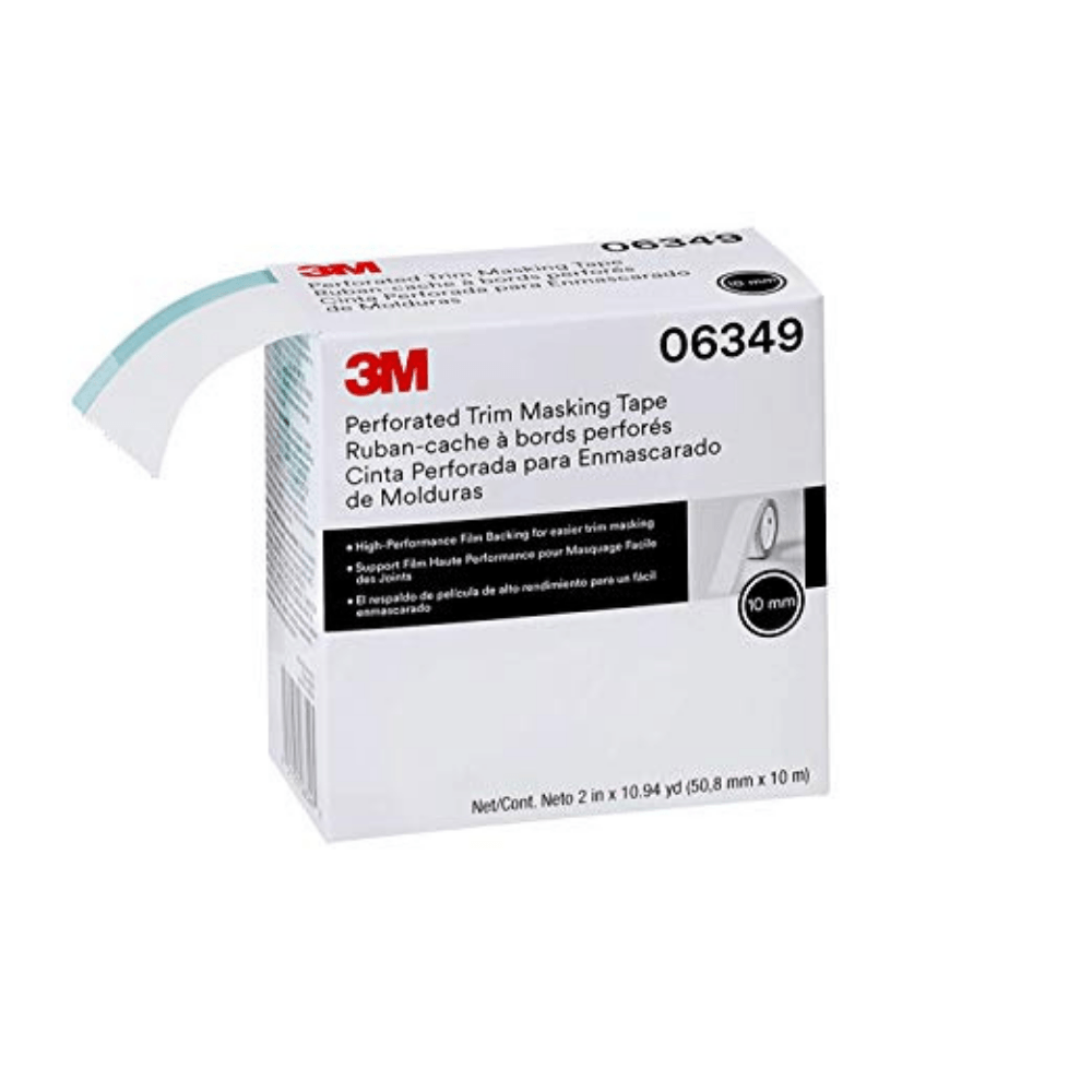 3M Perforated Trim Masking Tape, 06349, 10 mm Hard Band, 50.8 mm x 10 m - Maazzo