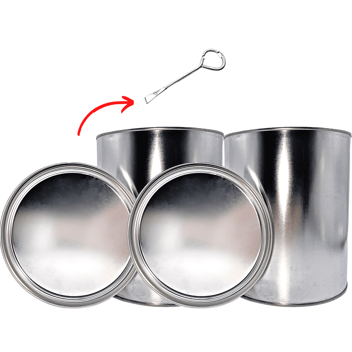 Blysk Empty Metal Copper Primer coted Quart Cans with lids, Craft Stor