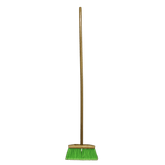 BLYSK Indoor/Outdoor Heavy Duty Wooden Broom Brush, Sweeper, Head Replacement Soft bristles, Great use for Home, Kitchen, Room, Office, Patio, Deck Floor - Maazzo