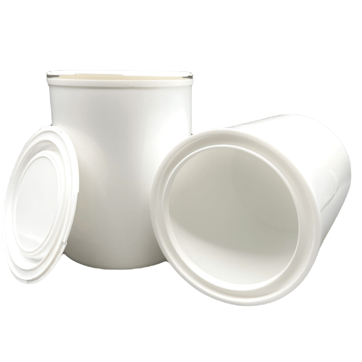 BLYSK White Quart Size Plastic Paint Cans with lids, Paint, Arts and C