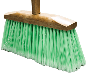 BLYSK Indoor/Outdoor Heavy Duty Wooden Broom Brush, Sweeper, Head Replacement Soft bristles, Great use for Home, Kitchen, Room, Office, Patio, Deck Floor - Maazzo