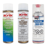 Blysk Bundle-Spray Max 2K Clear Matte, Develop For The Small Damage Repair-Blysk Prep Cleaner, Wax and Grease Remover, for Water-Based and Solvent Paint-Blysk Heavy Textured Coating White (U250) 15oz, paintable chip Guard. - Maazzo