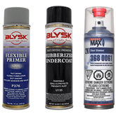 Blysk Bundle-Spray Max Clear Glamour 2K Clear Coat with Very High Chemical, Gasoline, and Weather resistance for Sealing-Blysk Rubberized Undercoat Premium-Blysk Flexible Primer (Gray) - Maazzo