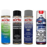 Blysk Bundle- Spray Max 2K Clear Glamour- Blysk Prep Cleaner- Blysk Rubberized Undercoat-Blysk Flexible Primer (Gray) - Maazzo