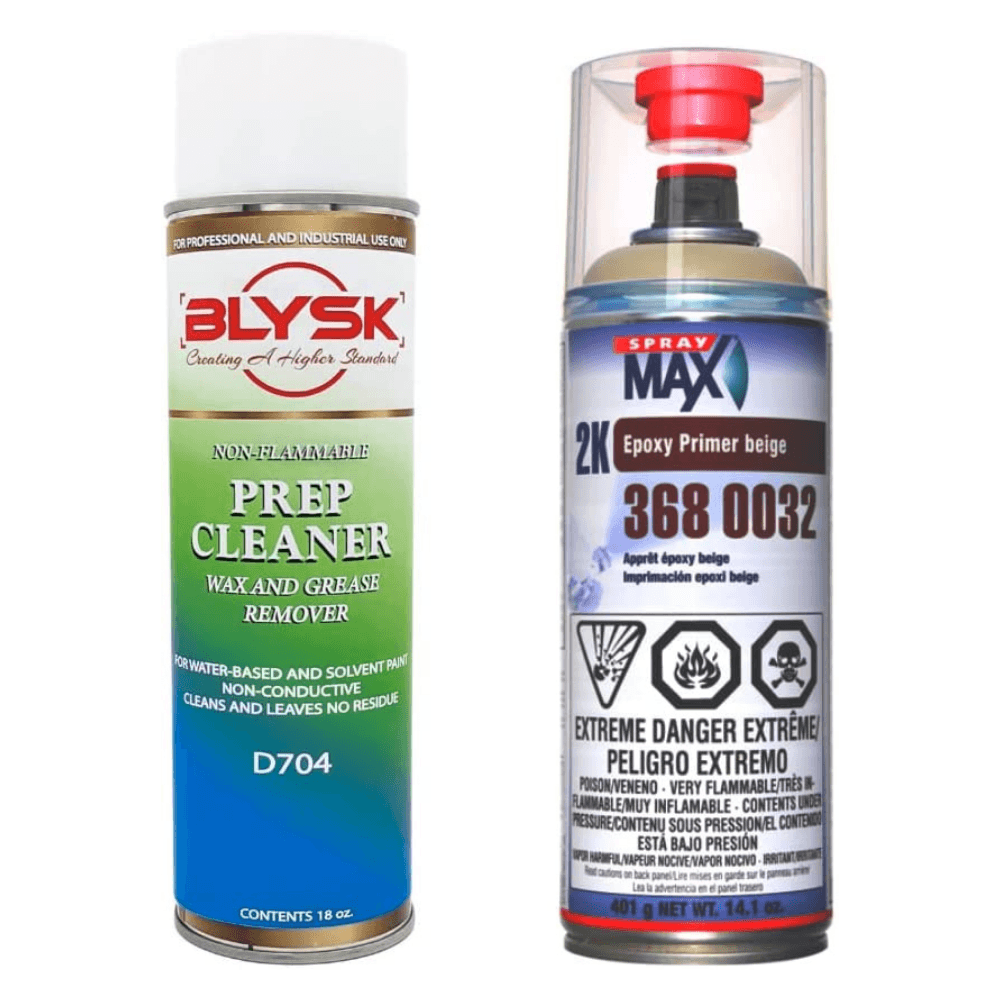 Blysk Bundle-Spray Max 2K Epoxy Primer Beige- Blysk Prep Cleaner Wax and Grease Remover Non-Flammable - Maazzo