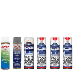 Blysk-Bundle (3) Spray Max 2K Clear Glamour -Spray Max 1K Spot Blender is a special product for homogenous paint transitions-Blysk Flexible Primer (Gray)-Blysk Prep Cleaner - Maazzo