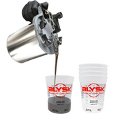 BLYSK Fillon Mixing Mate Paint Lid KIT Stir, Store, and Pour. Mess-Free Mixing lids (1 Gallon Mixing Lid+10 Quart Cups) - Maazzo