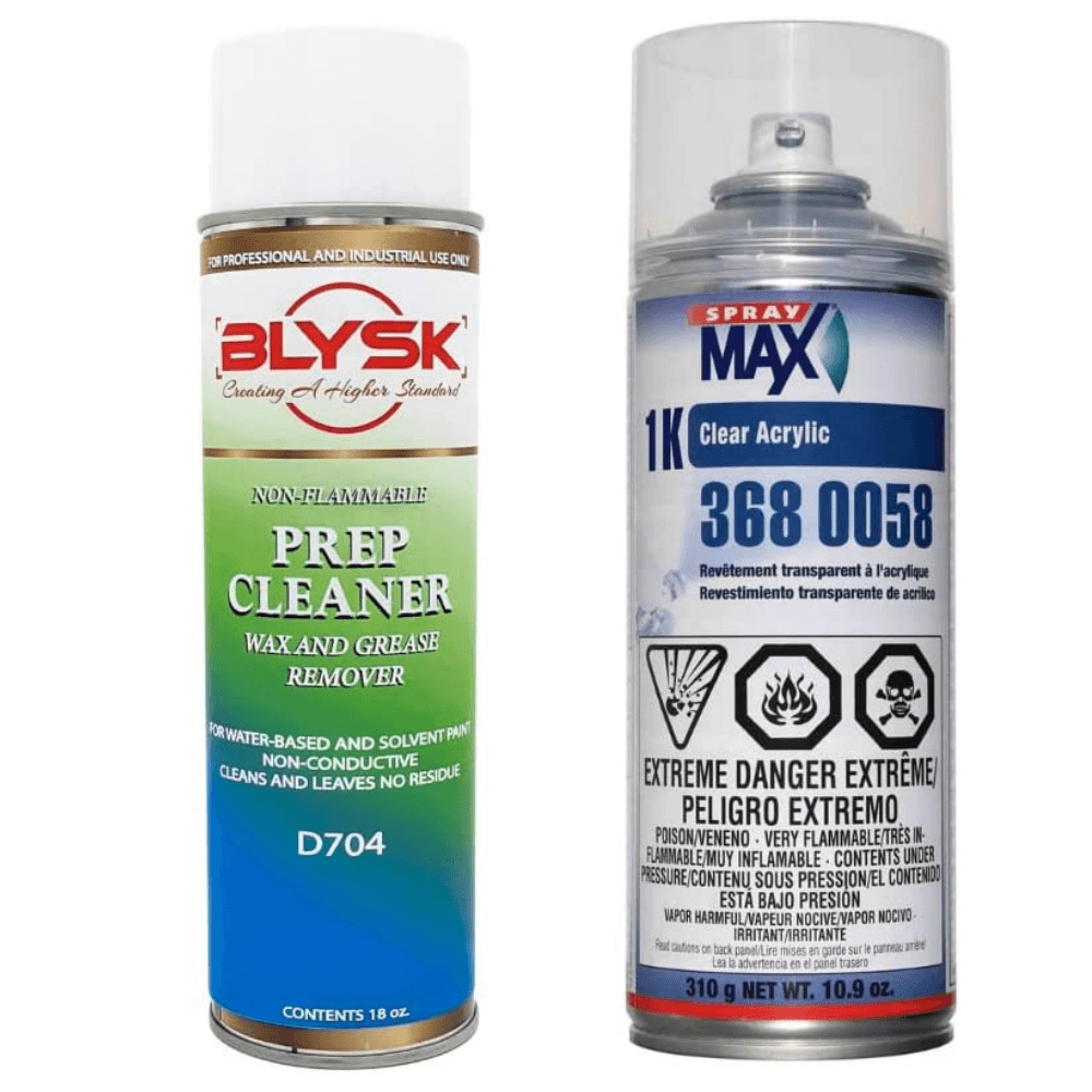 Blysk Bundle-Spray Max 1K Clear Acrylic for quick coating and long term sealing-Blysk Prep Cleaner Wax and Grease Remover Non-Flammable - Maazzo