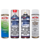 Blysk Bundle-Spray Max 2K Clear Glamour -Spray Max 1K Spot Blender is a special product for homogenous paint transitions-Blysk Heavy Textured Coating -Blysk Prep Cleaner - Maazzo