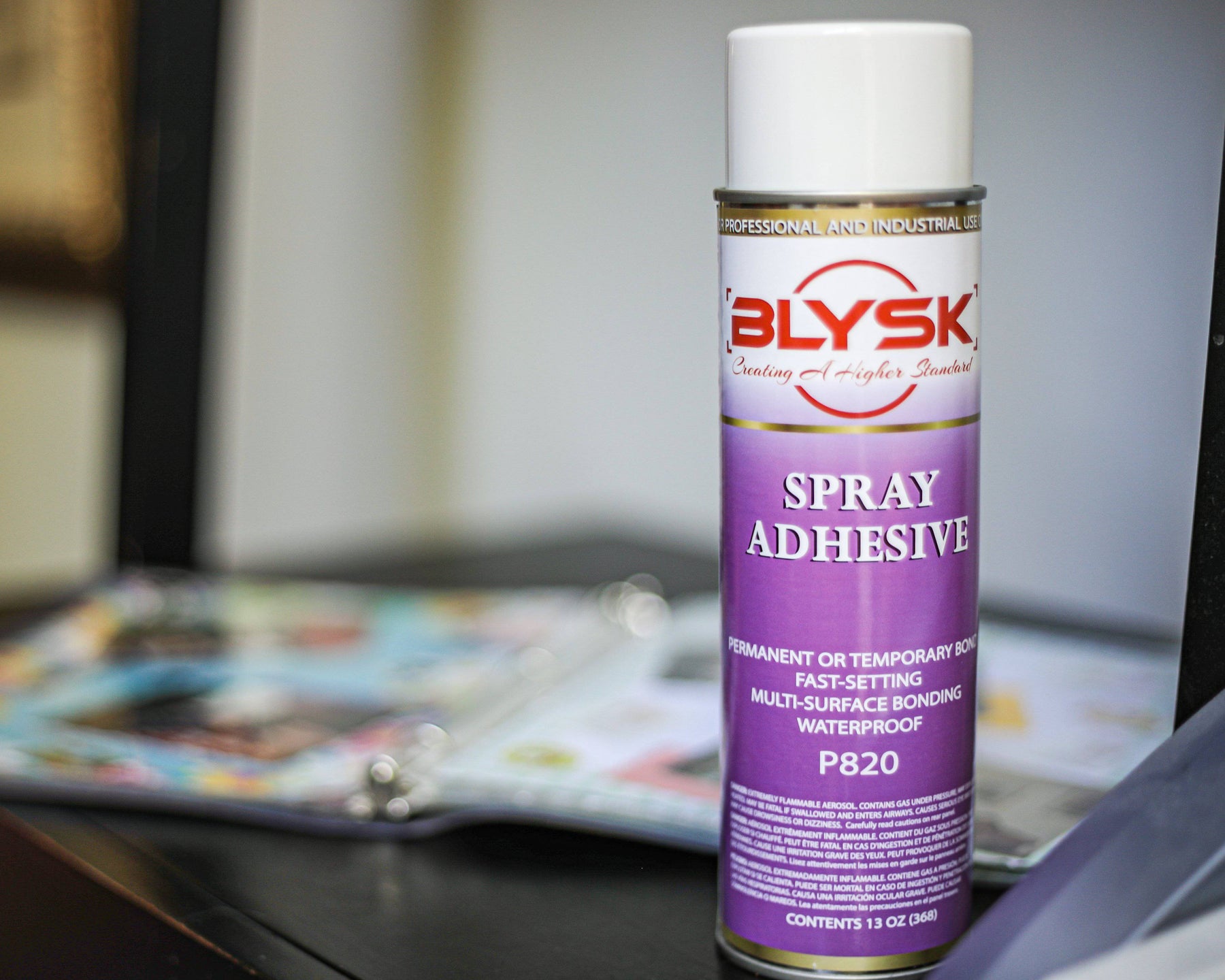 BLYSK Spray Adhesive 13oz - Permanent or Temporary Bonding, Waterproof - Maazzo