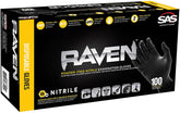 Raven Powder-Free Disposable Black Nitrile - Maazzo